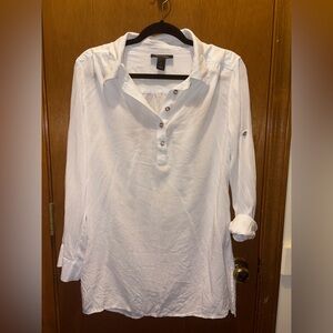 WHBM women’s white tunic linen